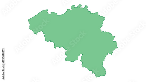 Belgium outline green
