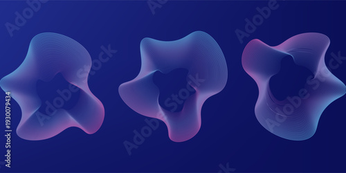 Blue and purple violet vector abstract particles soundwave background