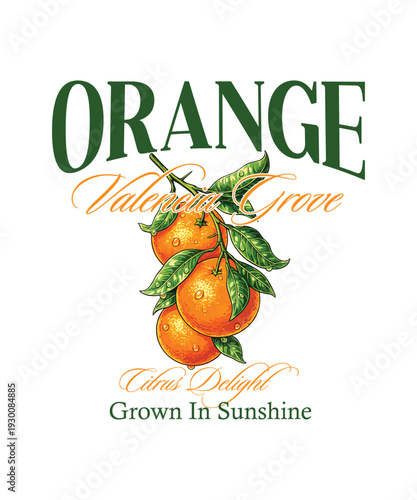 orange fruite t-shirt design