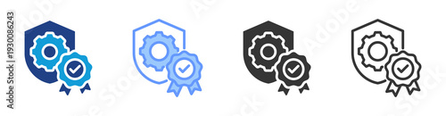 Quality Assurance icon set multiple style collection