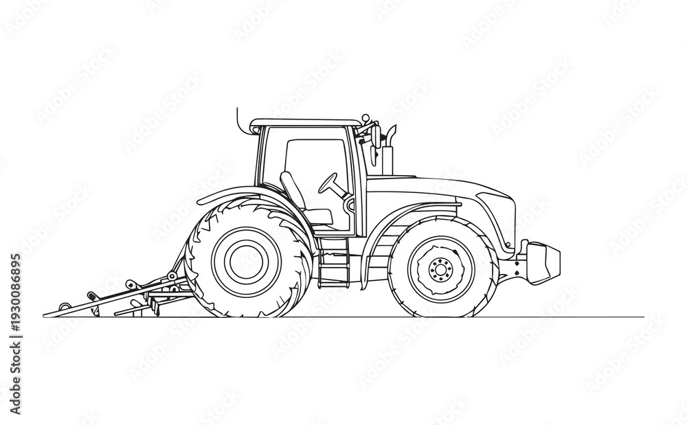 Obraz premium Vector tractor illustration