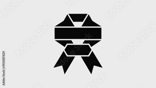 Black ribbon award icon