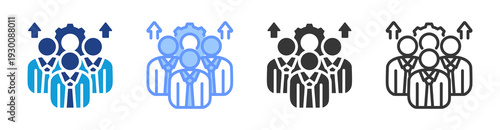 Staff Development  icon set multiple style collection