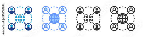 Organizational Culture  icon set multiple style collection