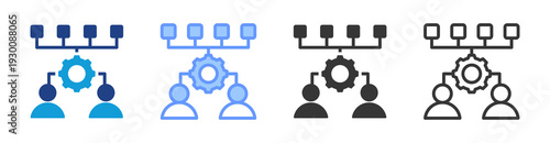 Workforce Planning icon set multiple style collection