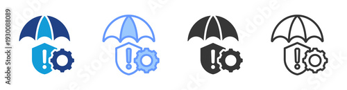 Crisis Management icon set multiple style collection