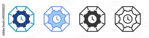Capacity Planning icon set multiple style collection