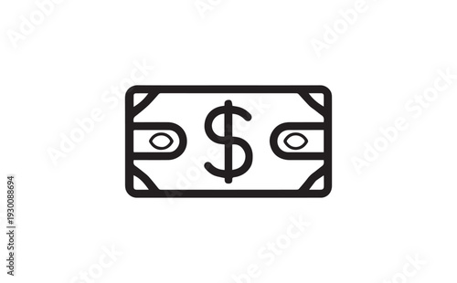 Vector dollar bill icon
