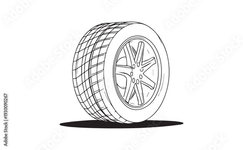 Vector car tire illustration