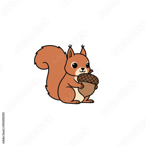 Squirrel Holding Acorn