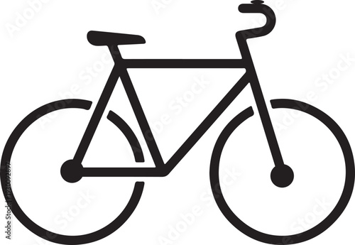 Minimalist Bicycle Line Icon