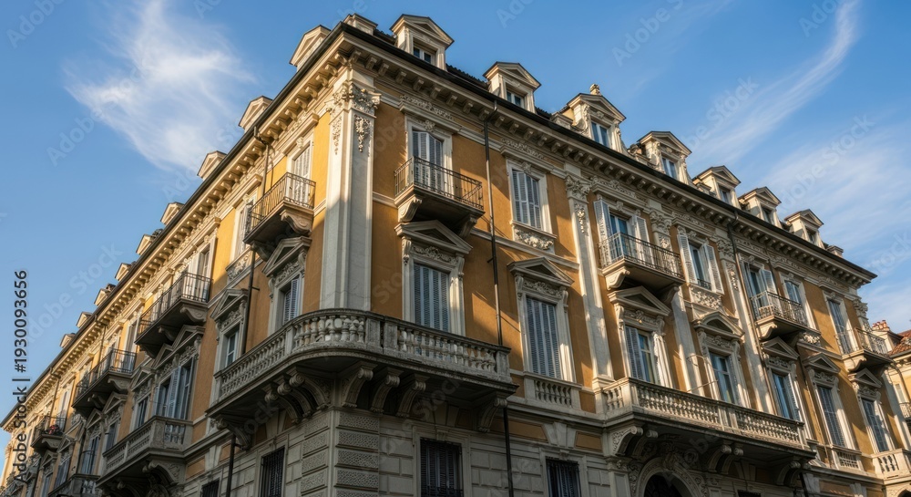 Fototapeta premium Historic Building Exterior with Ornate Architecture.