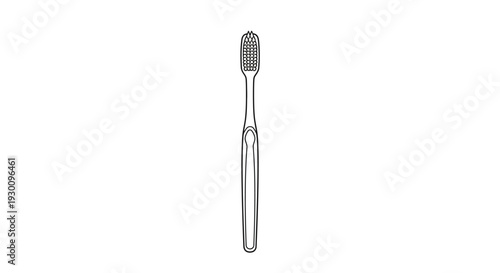 Black outline toothbrush icon for dental hygiene