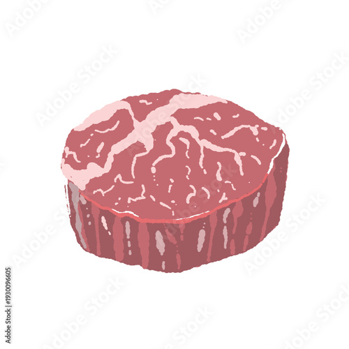 Marbled Wagyu Beef Tenderloin Steak Raw