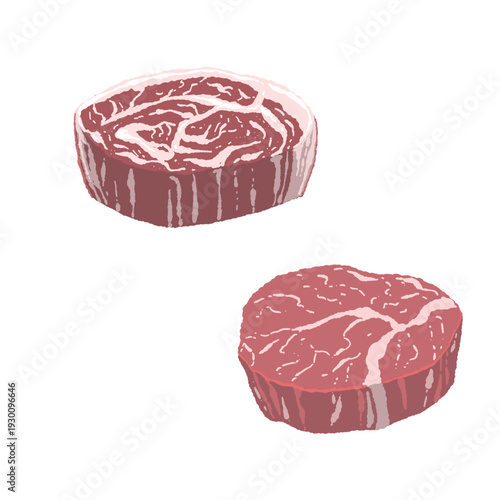 Two Thick Cut Wagyu Beef Tenderloin Steaks Raw