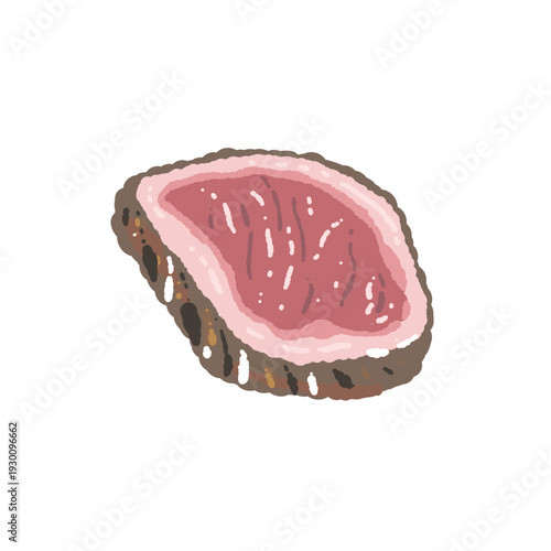 Sliced Grilled Beef Steak Rare Variation