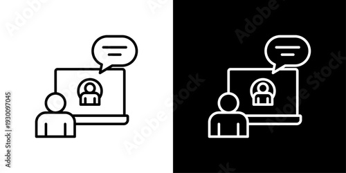 Chat Icon Sheet Black And White