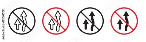 Do not overtake traffic sign in flat style. Basic vector symbol illustration
