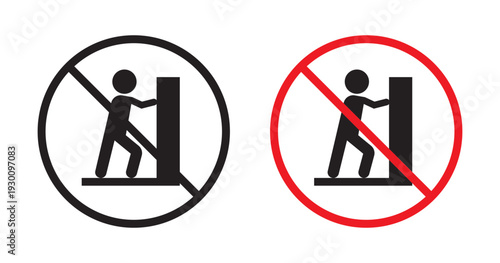 Do not push sign in flat style. Basic vector symbol illustration