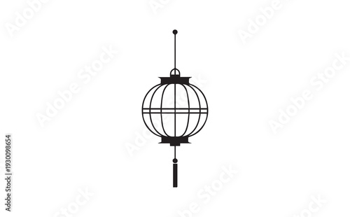 Vector globe lantern icon