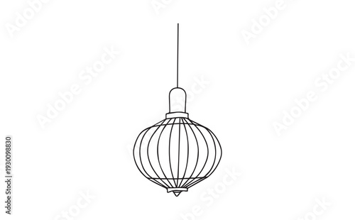 Vector hanging lamp icon