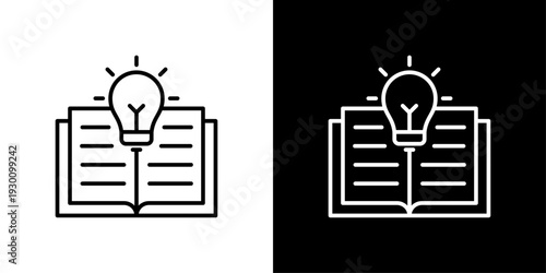 Learning Icon Sheet Black And White