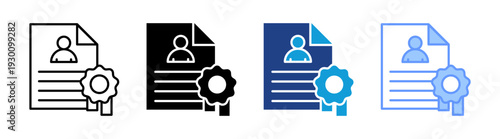 Certification icon set multiple style collection