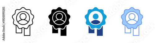 Vip icon set multiple style collection