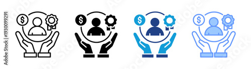 Retention icon set multiple style collection