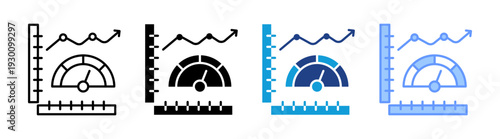 Performance Boost icon set multiple style collection