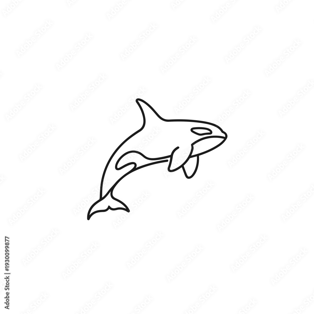 Obraz premium Stylized black and white eagle with spread wings and sharp talons