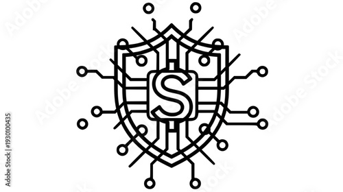 Security Financial Shield Money Protection Icon Symbol Representing Secure Business and Wealth Management