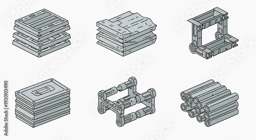 Stacks of money bills and coins are neatly arranged on a surface for display purposes.