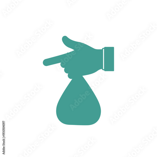 Hand squeezing drop of liquid from a bottle