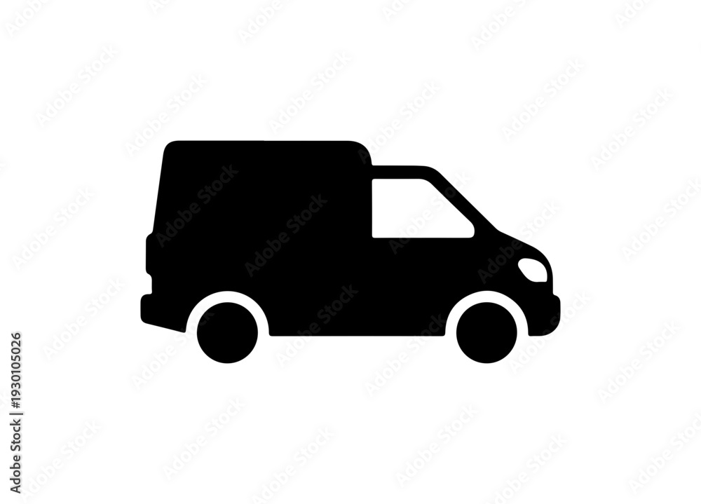Fototapeta premium Minimalist Delivery Van Vector Icon