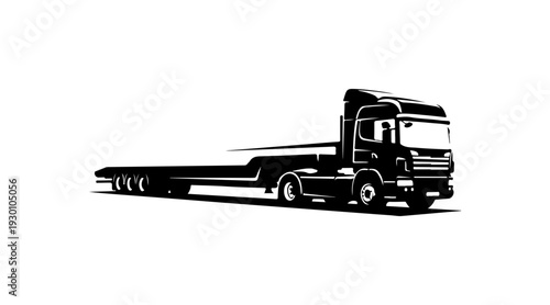 Modern Flatbed Tow Truck Vector Illustration