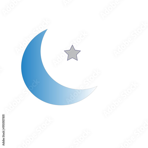 Moon and stars vector icon design