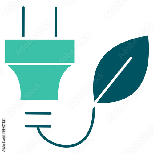 Green Electric Power Plug