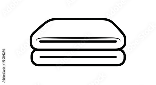 Minimalist stack of clean, neatly folded items, symbolizing domestic comfort and organized living