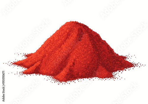Pile of Red Chili Powder Spice.