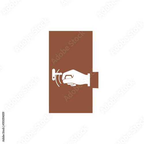 Door handle with keycard access and hand