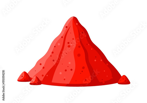 Red Strawberry Iconic Fruit Illustration.