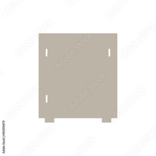 Industrial Cabinet with Doors and Mounting Brackets