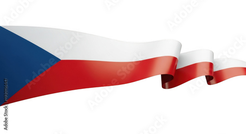 Free Download The czech republic flag waving in the wind, symbolizing national pride and identity, isolated on transparent background - GFXLoad