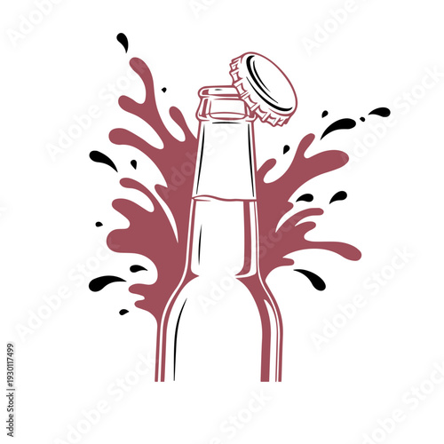 Gemini said

A vintage winery menu illustration featuring a red wine bottle and glass silhouette vector design for a restaurant bar celebration or party beverage icon