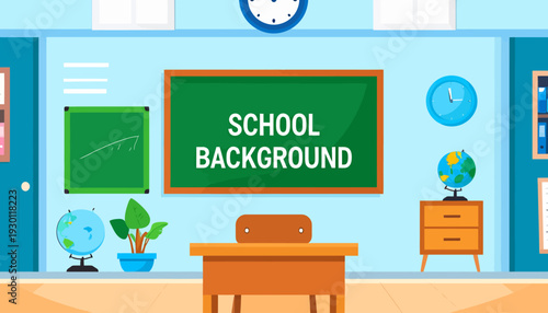 Classroom background illustration