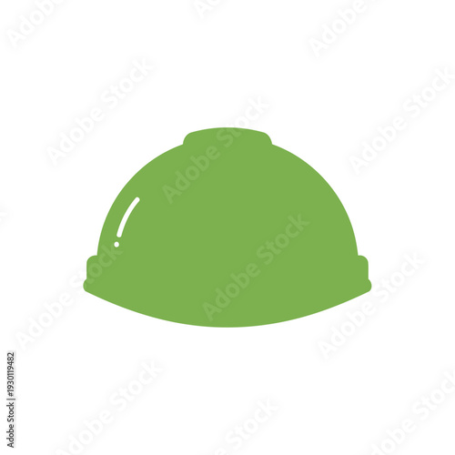 Green safety helmet