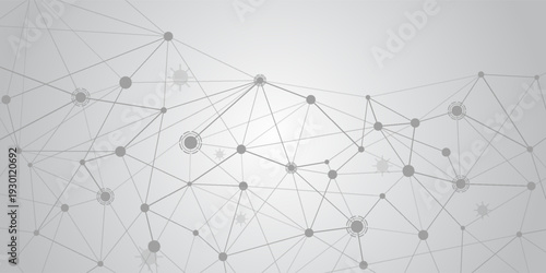 Abstract connecting dots and lines. Connection science background. Vector illustration