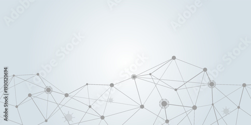 Abstract connecting dots and lines. Connection science background. Vector illustration