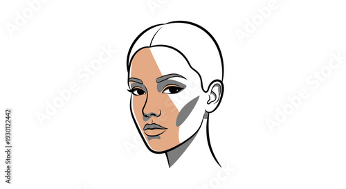 An illustrative guide to precise facial contouring and highlighting techniques for beauty